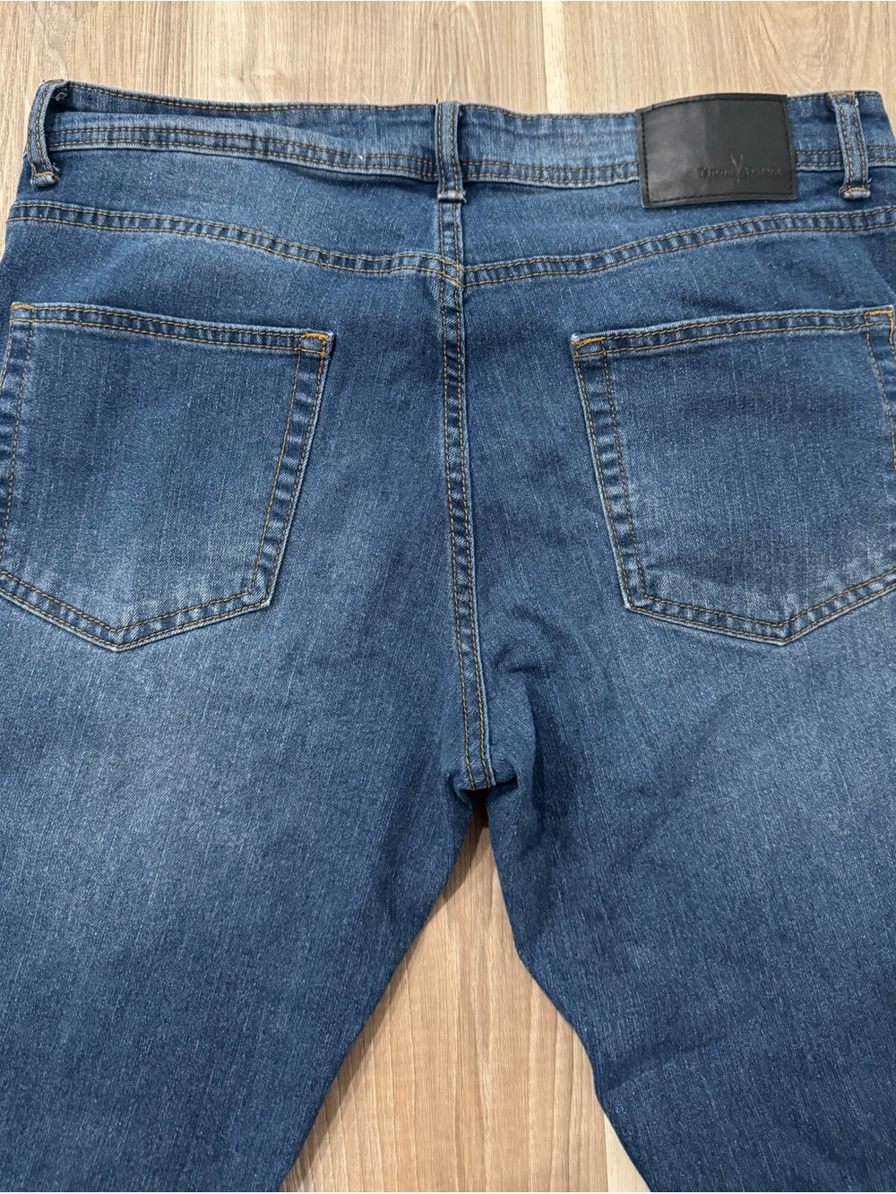 Tailor Vintage Dark Blue Straight-Leg Men's Jeans - Picture 5 of 6
